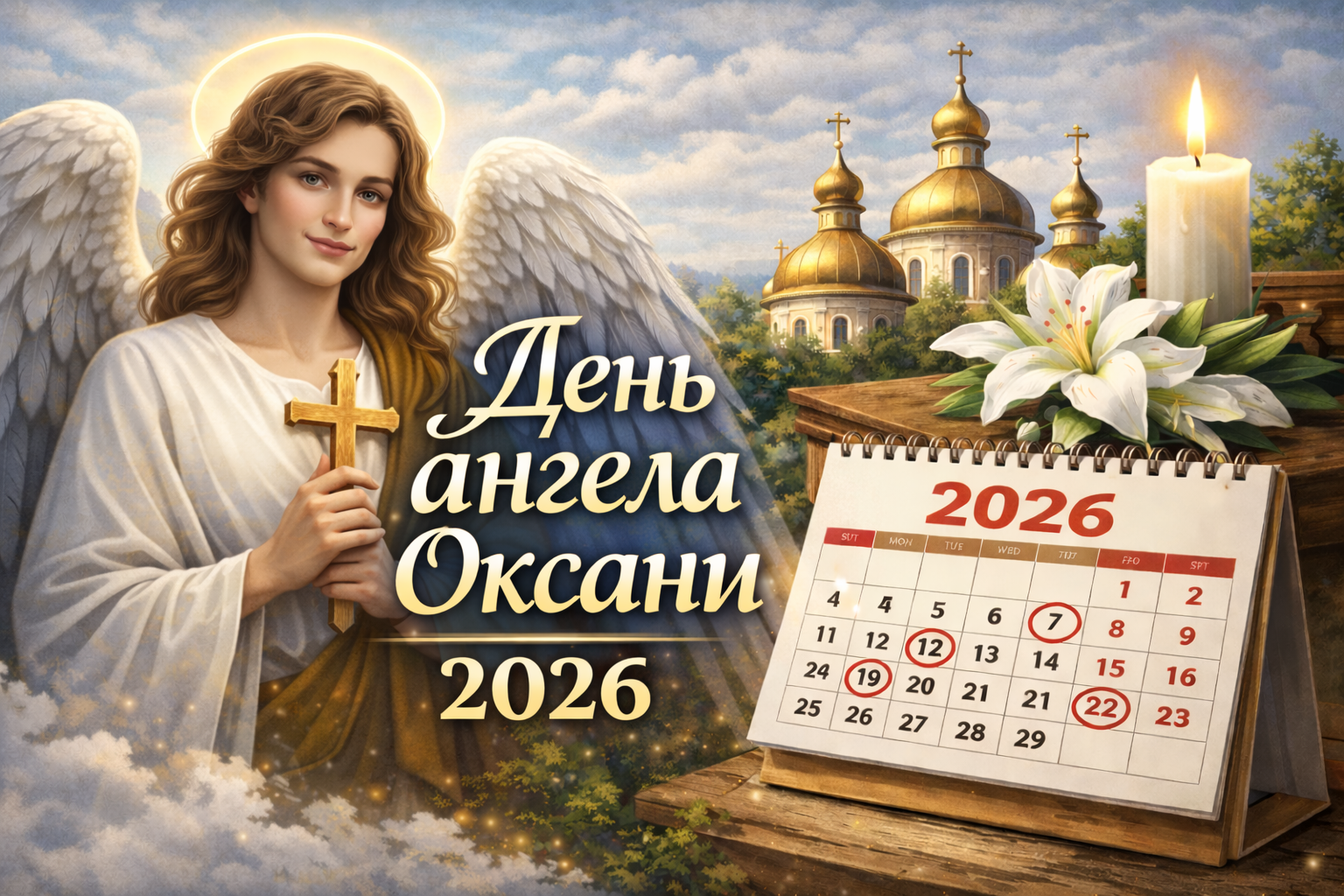День ангела Оксани: дата, традиції та приклади привітань 2026