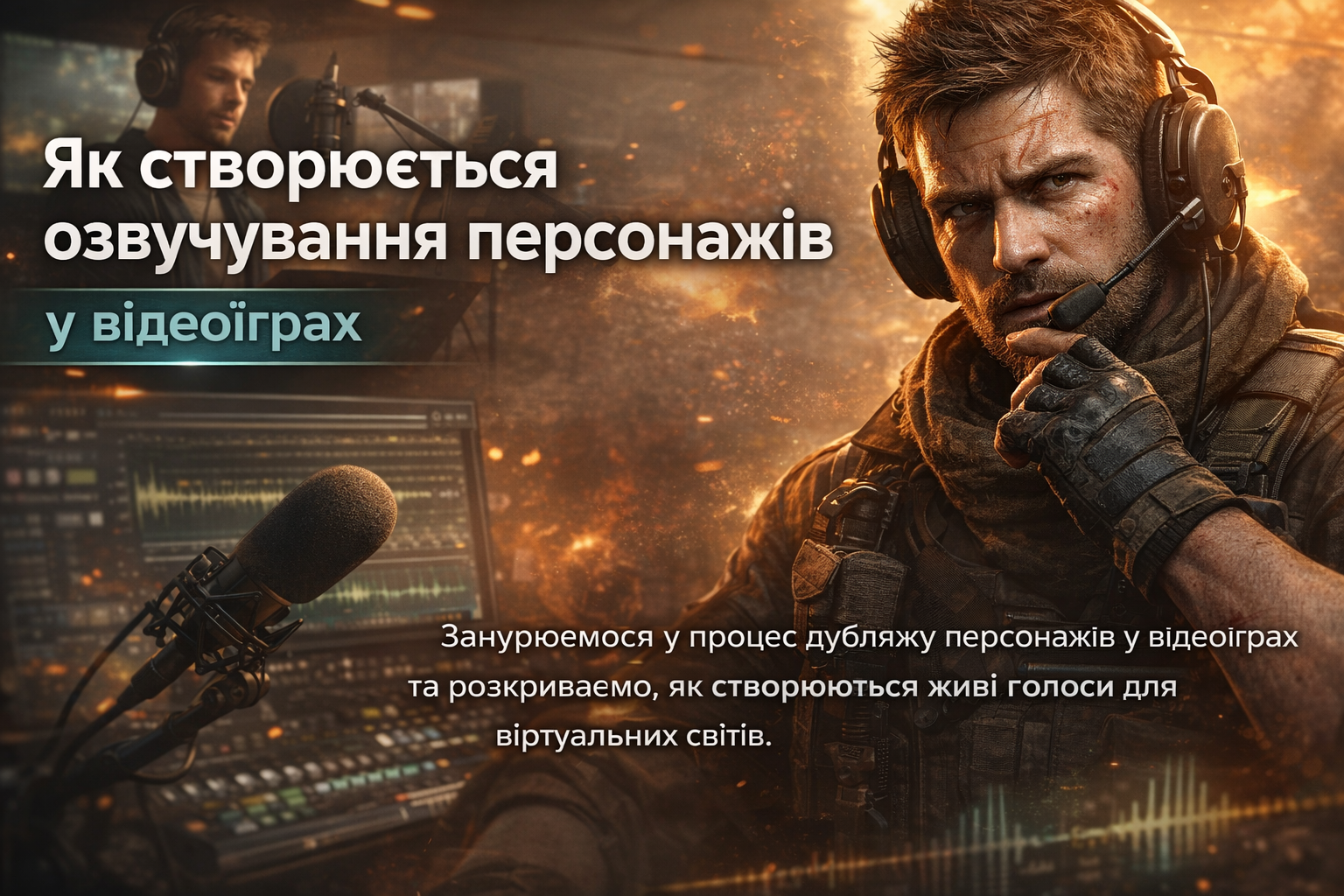 Як створюється озвучування персонажів у відеоіграх