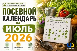 Посевной календарь на июль 2026: что сеять, когда и как в разных регионах Украины
