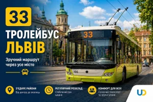 33 тролейбус Львів: маршрут, розклад, зупинки та корисні поради 2026