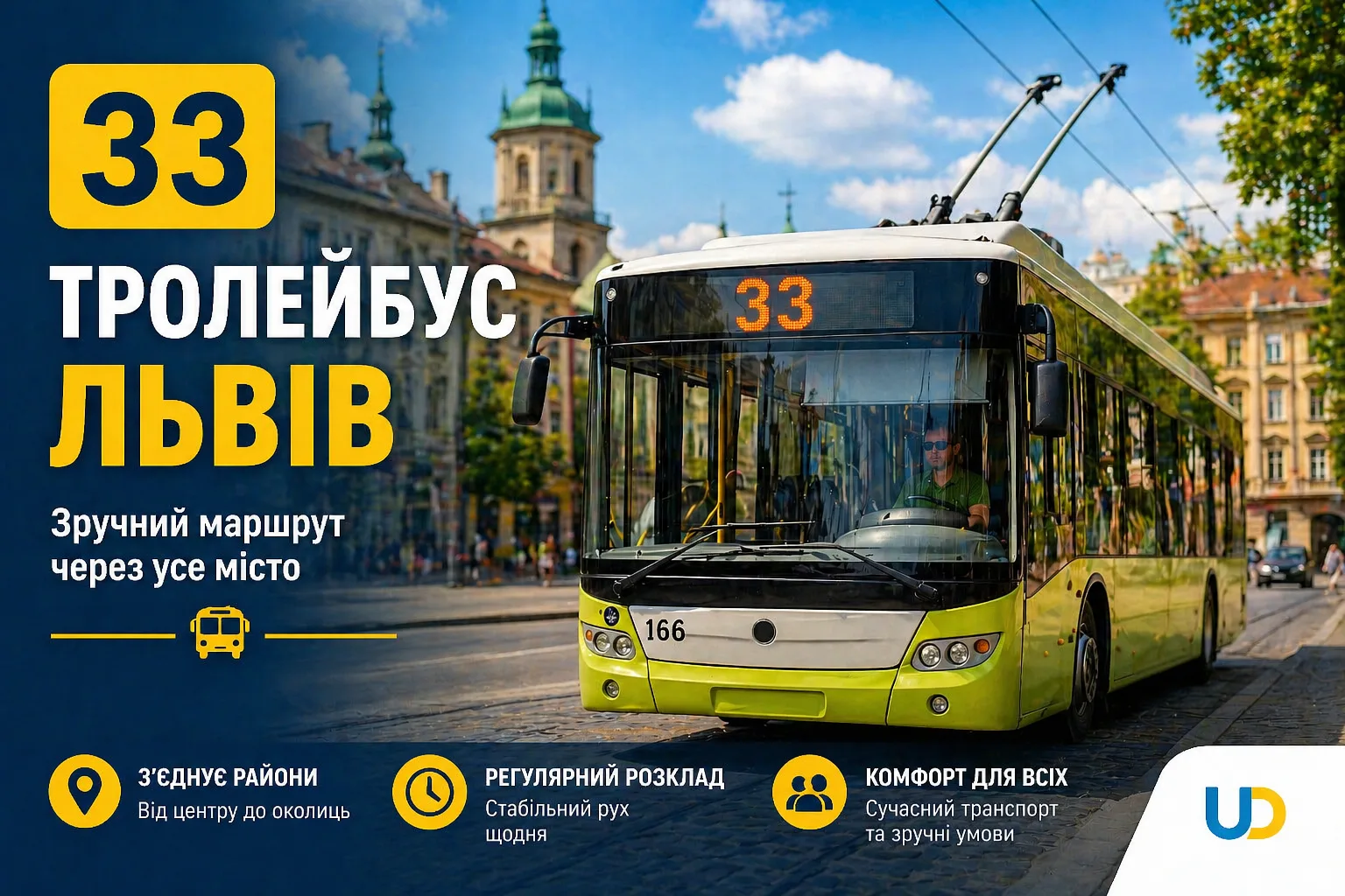 33 тролейбус Львів: маршрут, розклад, зупинки та корисні поради 2026