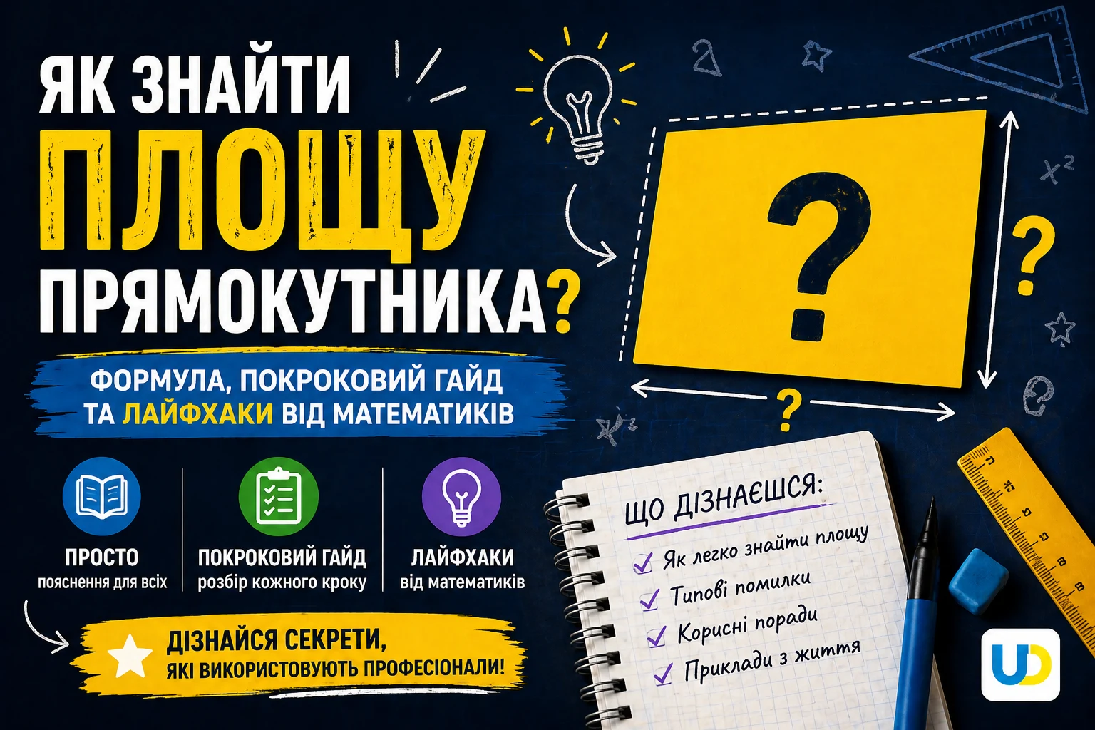 Як знайти площу прямокутника - Ukraine Daily