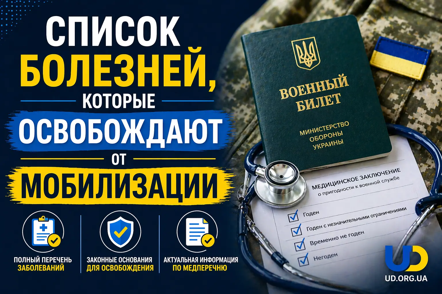 Список болезней, которые освобождают от мобилизации в 2026 году - Ukraine Daily