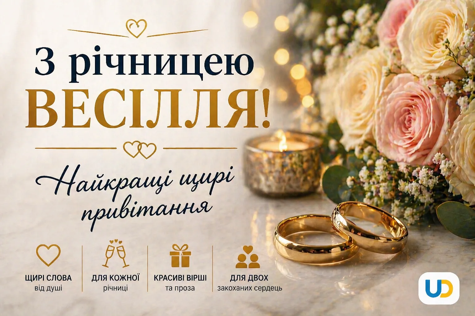 З річницею весілля: найкращі щирі привітання в прозі, віршах та для різних близьких