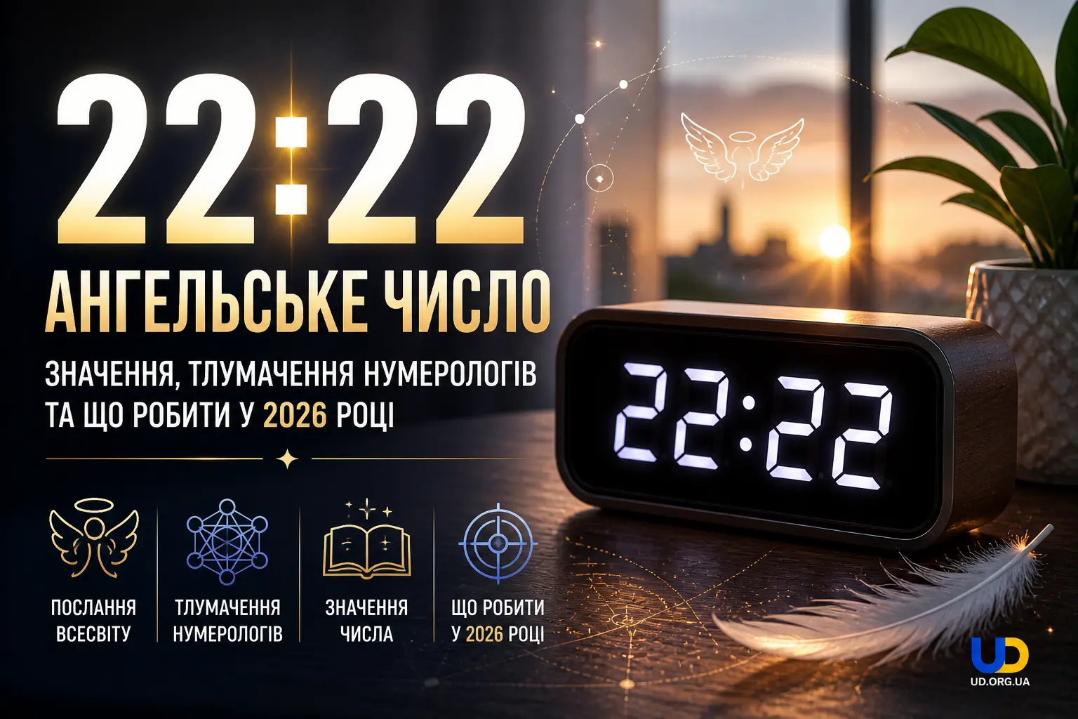 22:22 на годиннику: значення ангельського числа, тлумачення нумерологів та що робити у 2026 році - Ukraine Daily