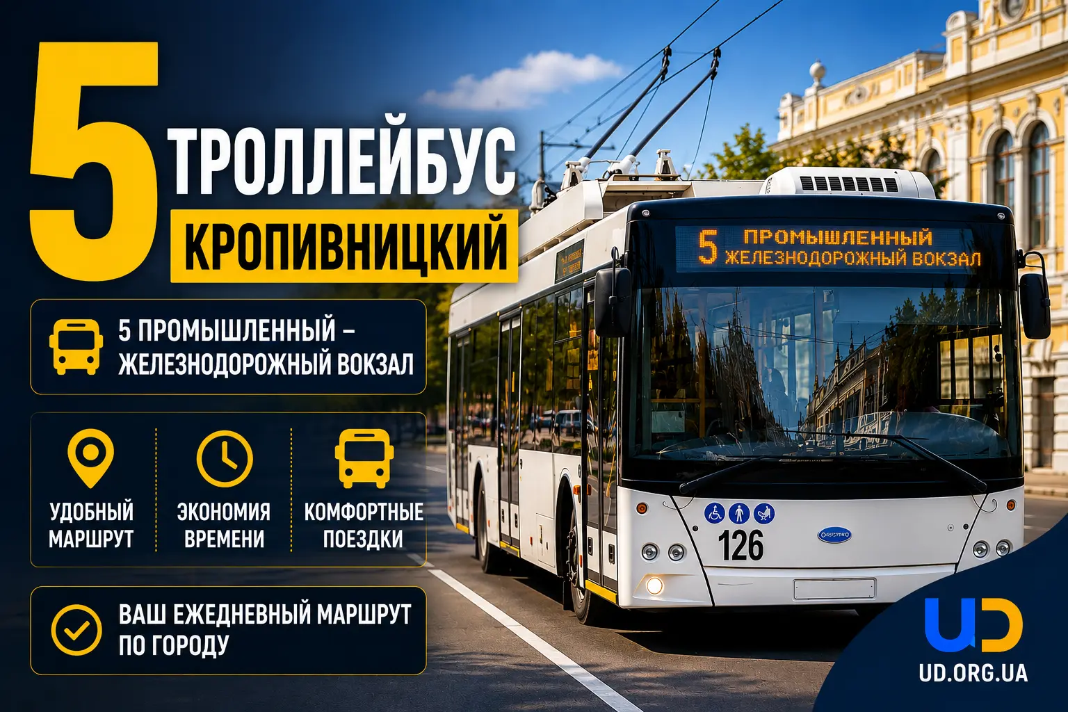 5 троллейбус в Кропивницком: полный маршрут, актуальное расписание, остановки - Ukraine Daily
