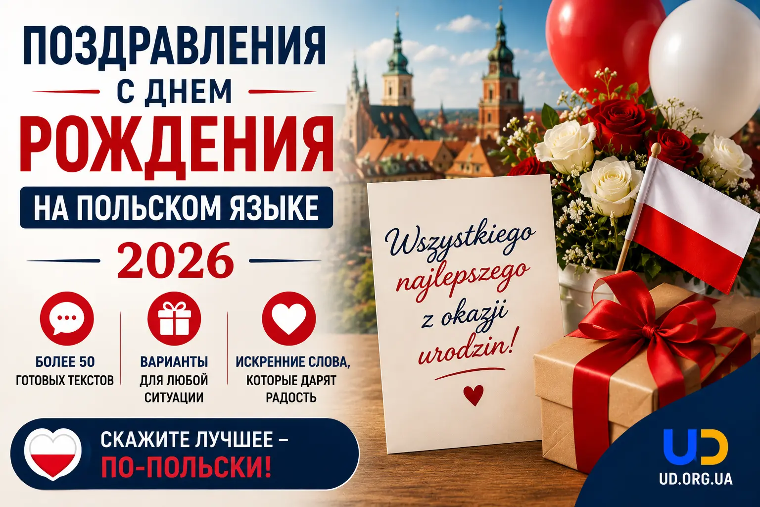 Поздравления с днём рождения на польском языке 2026 - Ukraine Daily