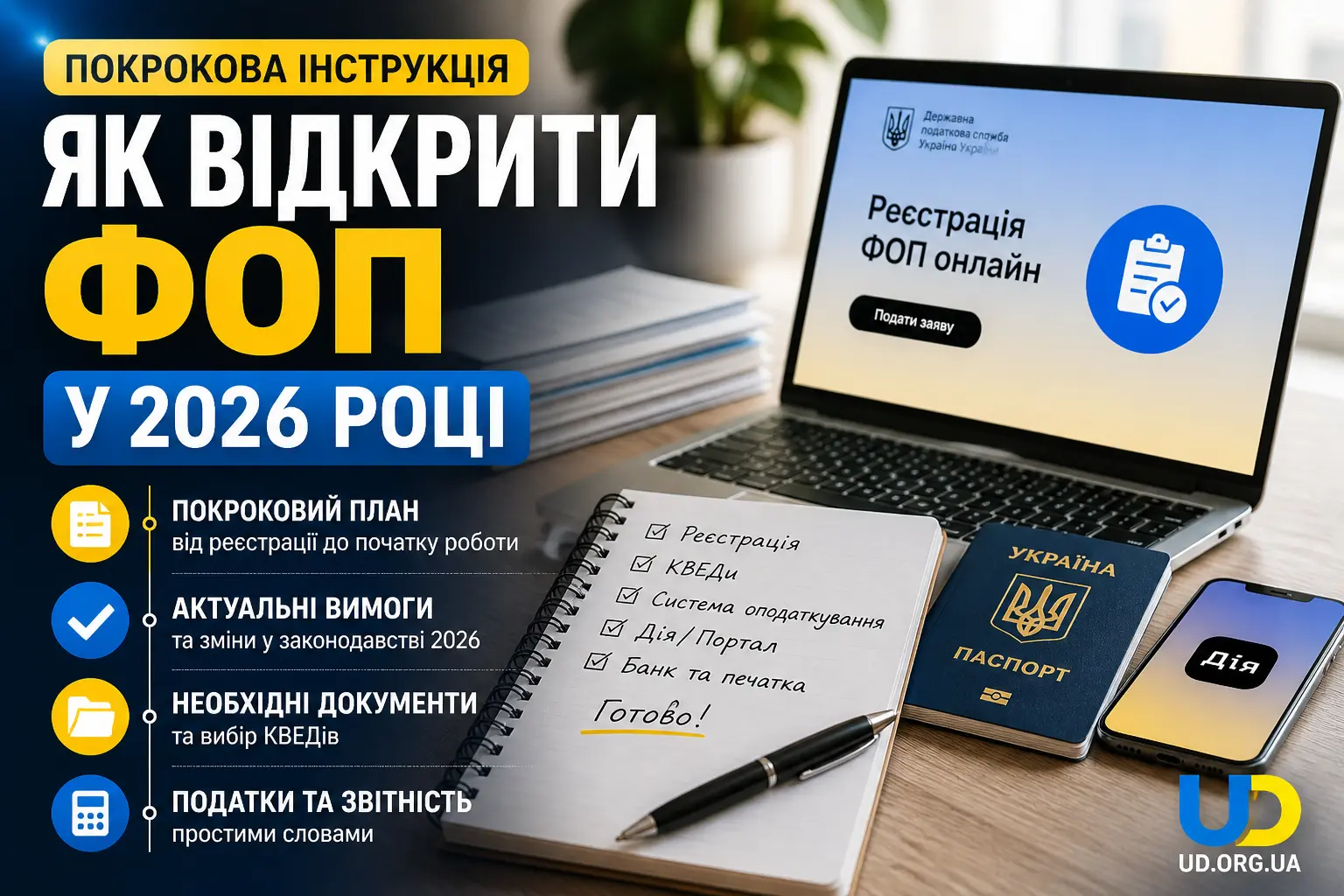Як відкрити ФОП у 2026 році: супердетальний покроковий гайд - Ukraine Daily