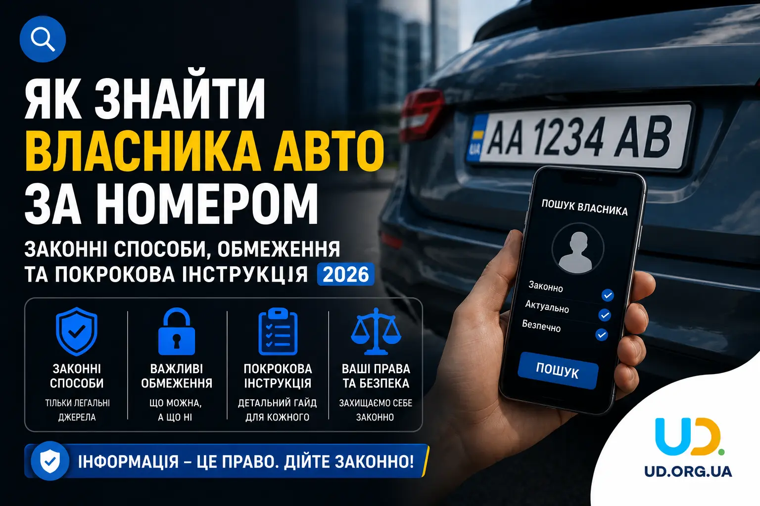 Як знайти власника авто за номером: законні способи, обмеження та покрокова інструкція 2026
