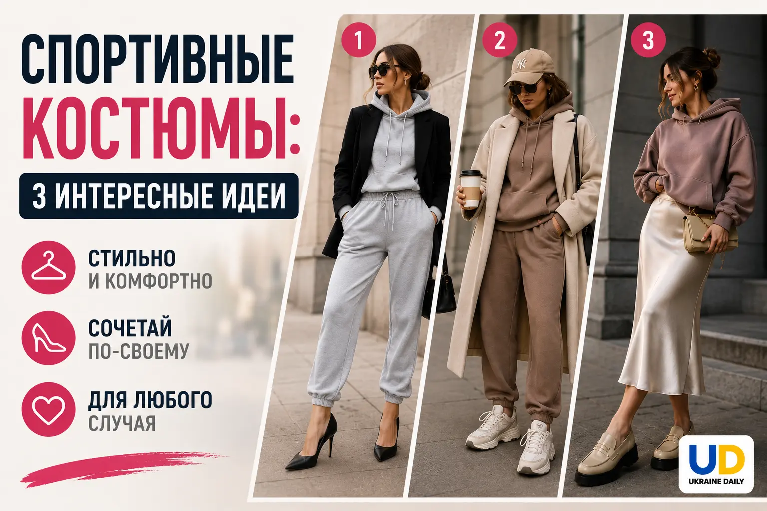 С чем носить спортивные костюмы: 3 интересные идеи