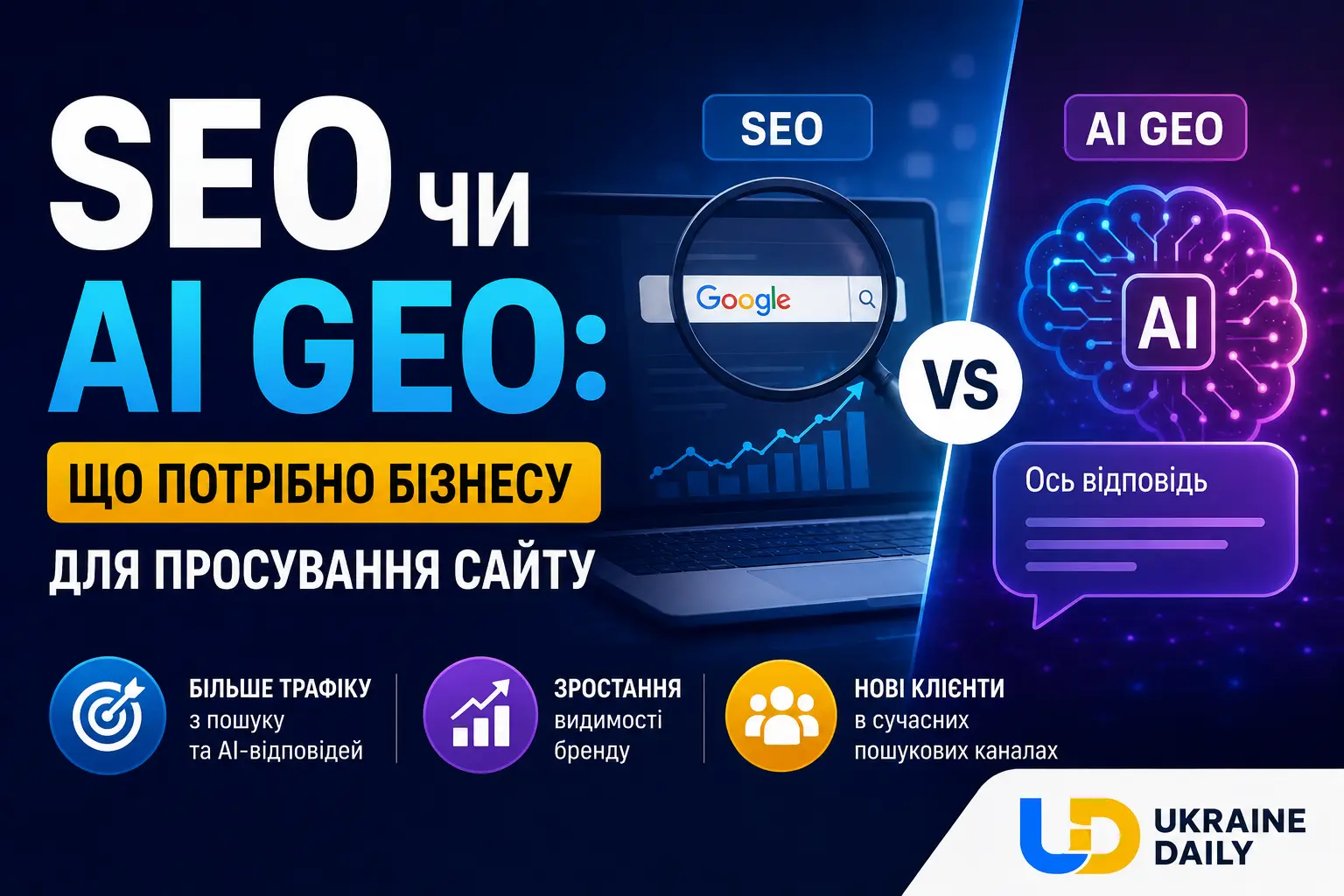 SEO чи AI GEO: що потрібно бізнесу для просування сайту