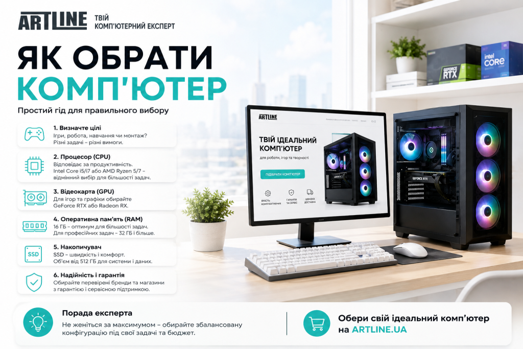 Як обрати комп'ютер під конкретні задачі у Києві