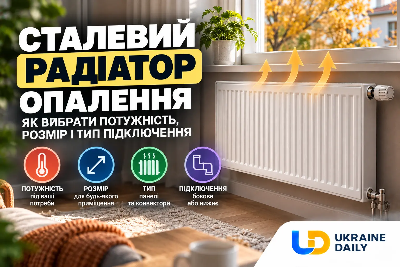 Сталевий радіатор опалення: як вибрати потужність, розмір і тип підключення